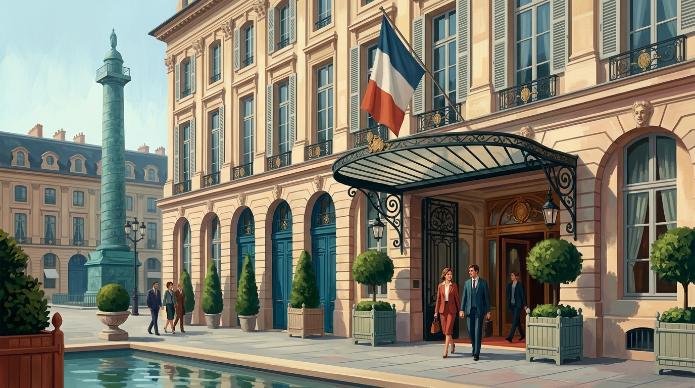Das Hôtel Ritz Paris an der Place Vendôme