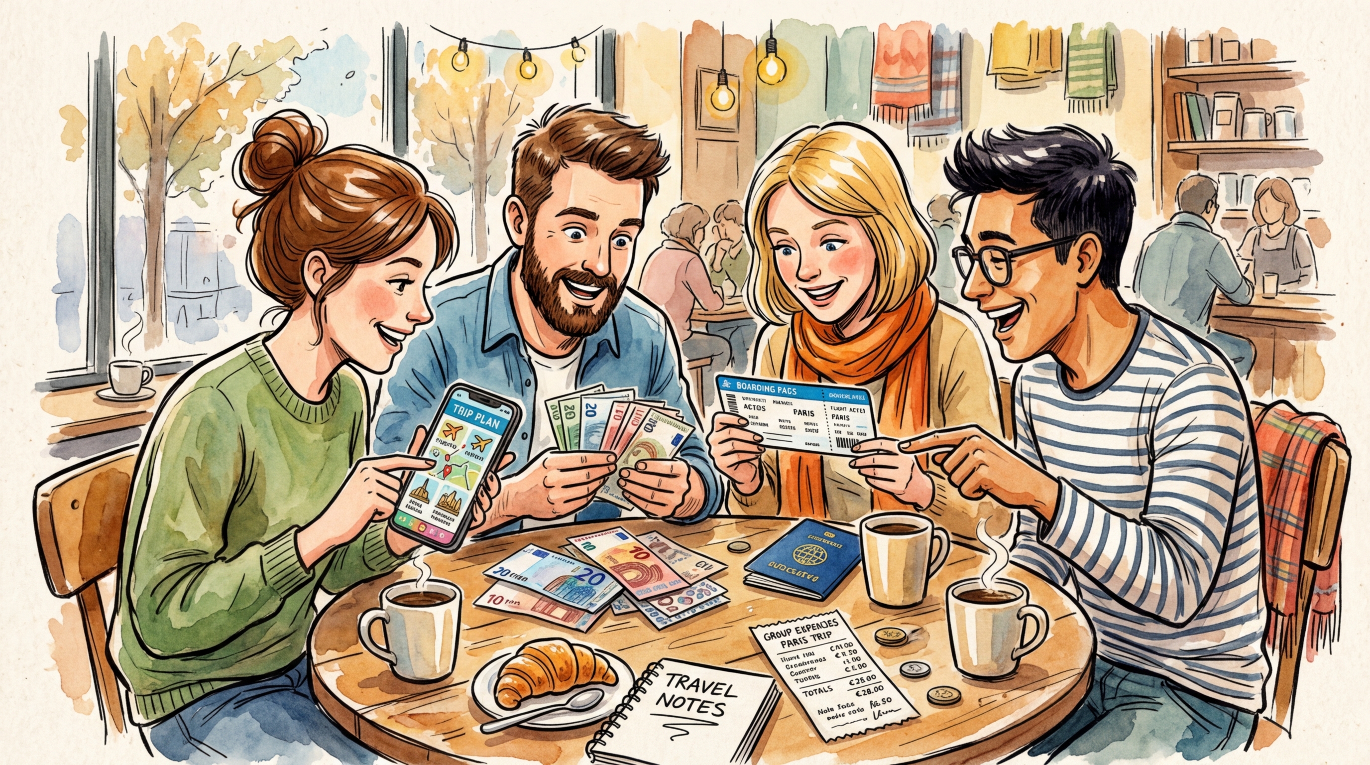 Watercolor illustration for why ai cant plan your trip