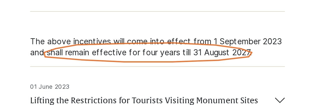 Tourism Council of Bhutan's official announcement confirming the discounted Sustainable Development Fee expires August 31, 2027