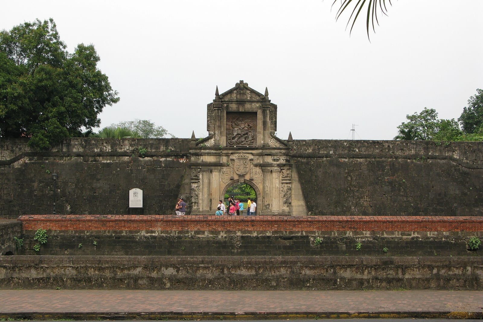 Fort Santiago's stone gate inside Intramuros, Manila's walled old city