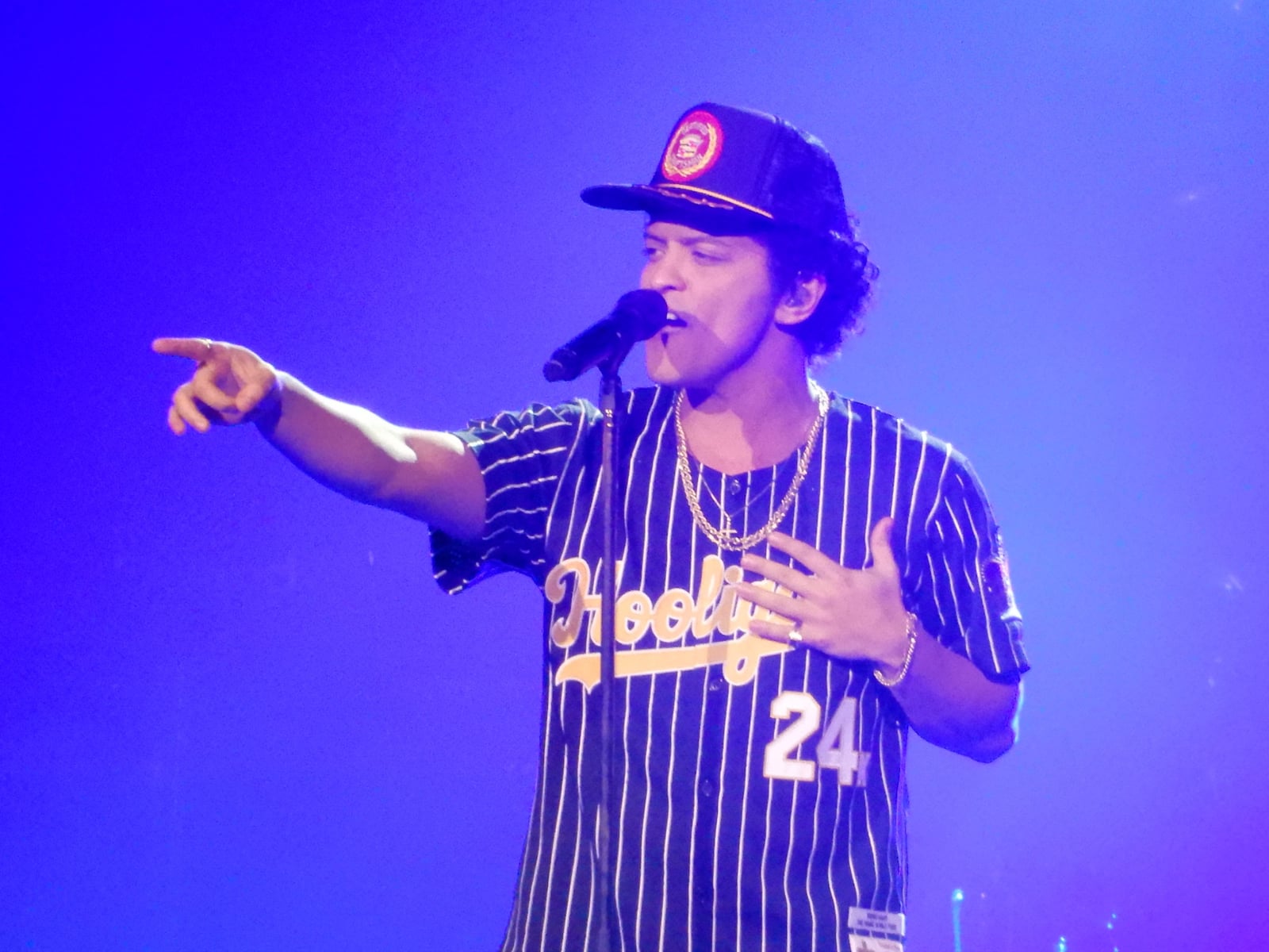 Bruno Mars performing live